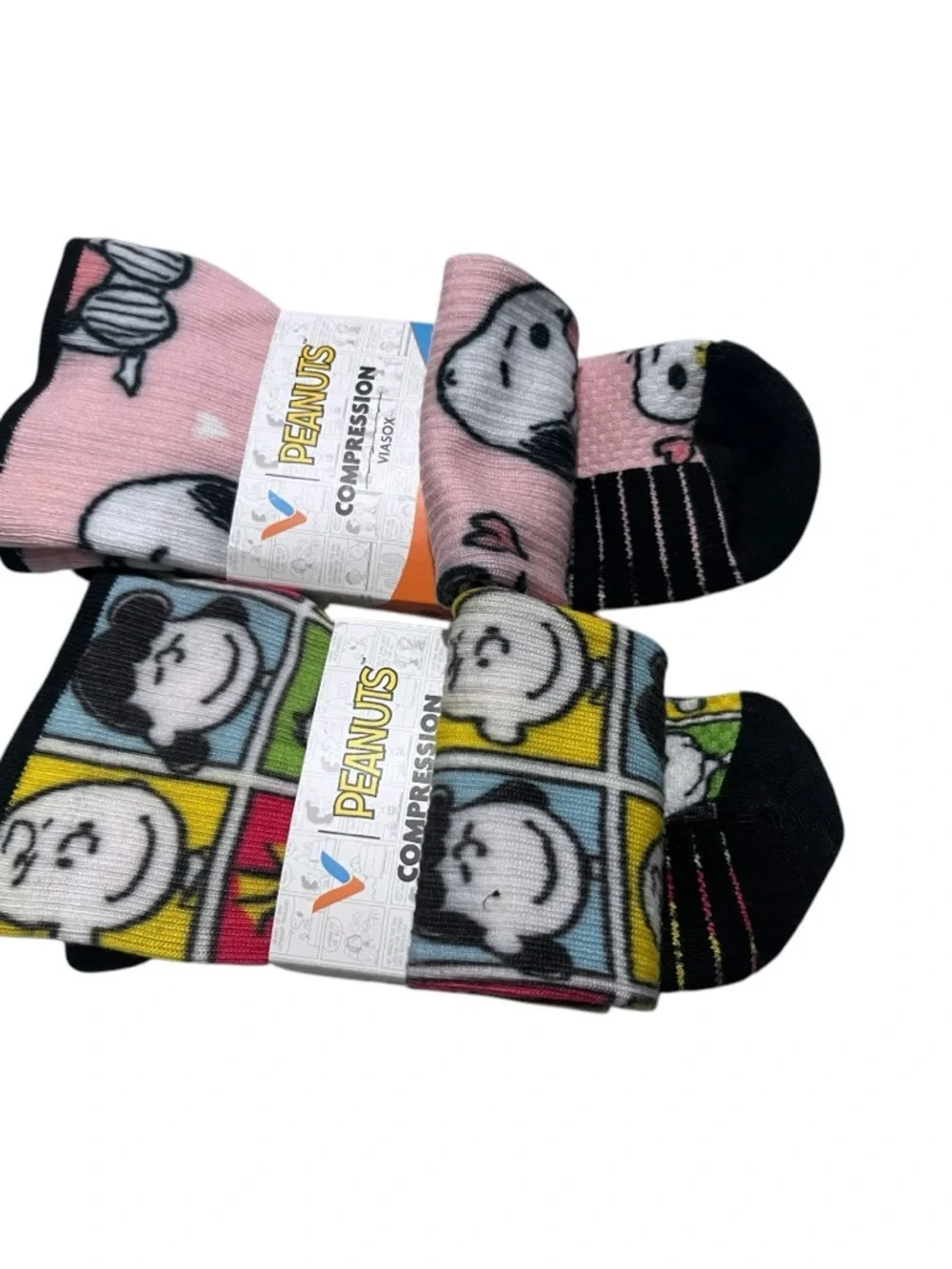 NWT Viasox Unisex Peanuts Compression Knee-High Socks - Sz L/XL